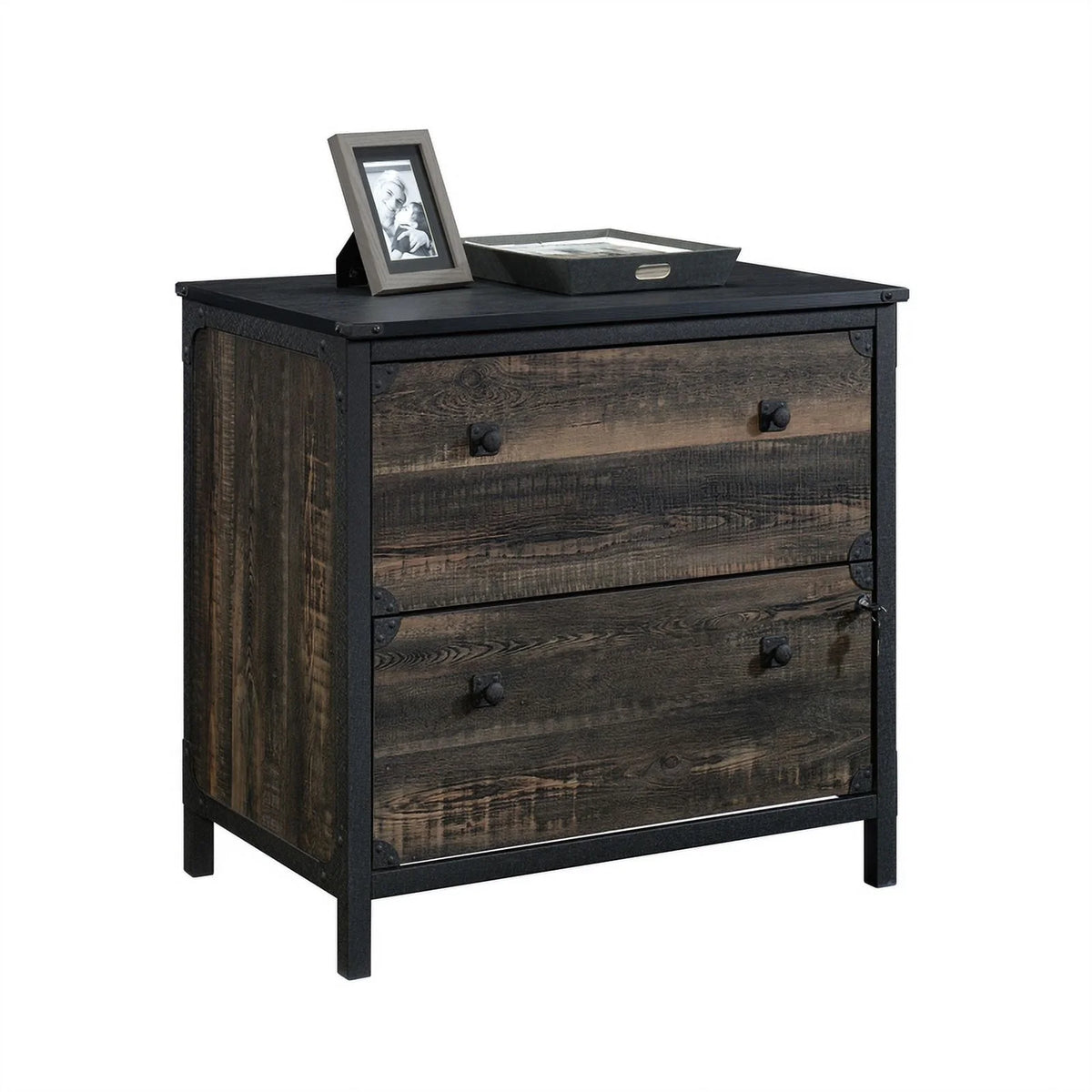 Carbon Oak Engineered Wood Metal Lateral File Y868
