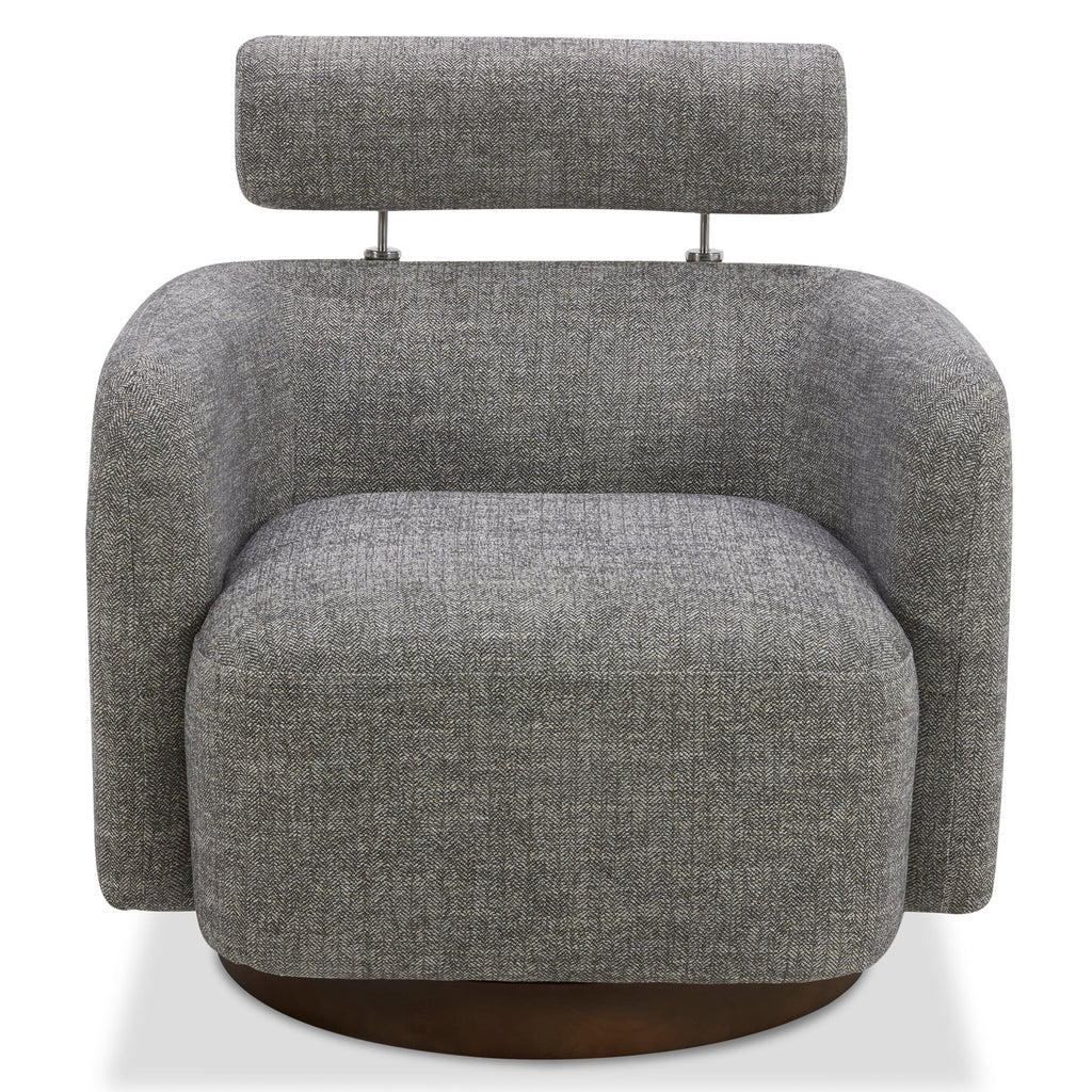 Swivel Accent Barrel Chair with Adjustable Backrest L5274