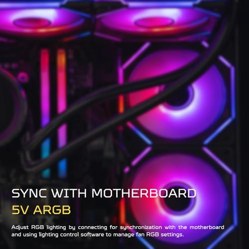 Black 3 Pack 120mm RGB PC Fans S2154