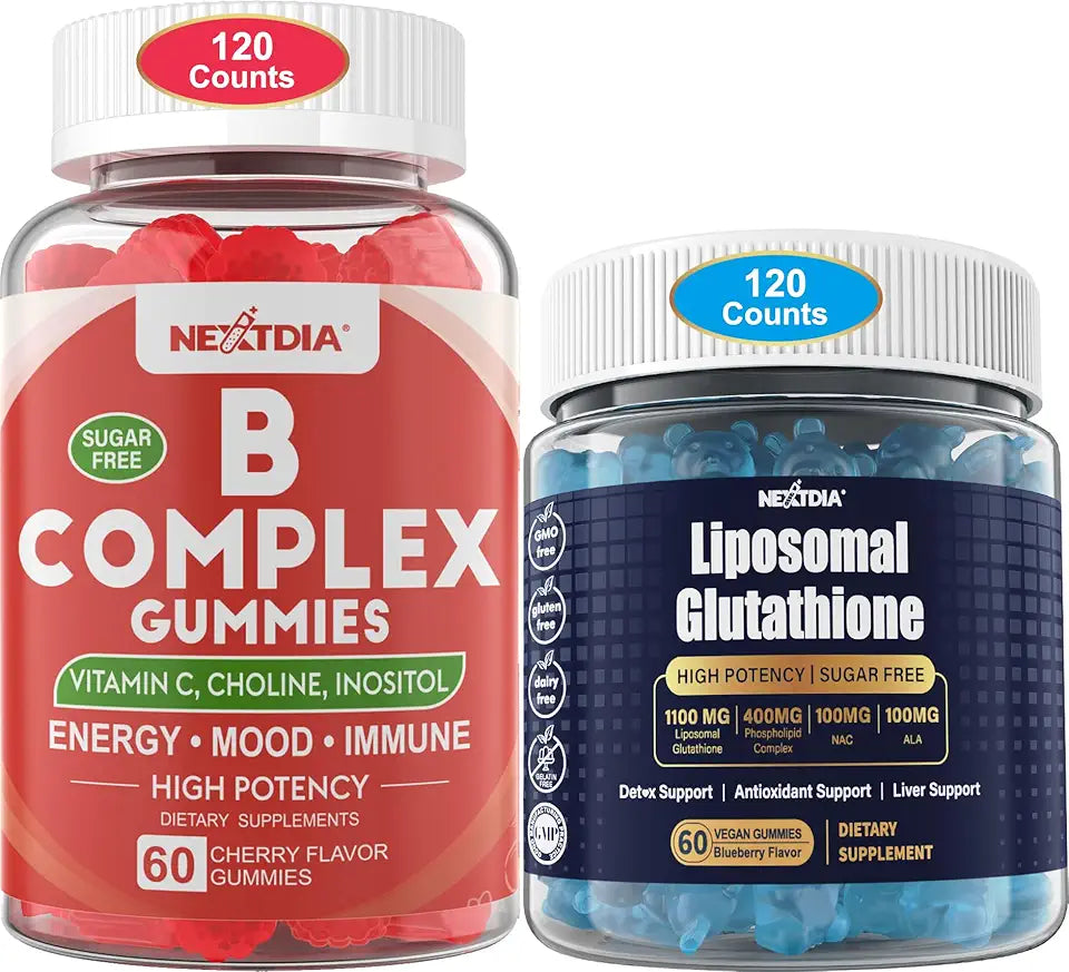 Vitamin B Complex Gummies + Liposomal Glutathione Gummies P27285