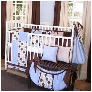 Pink 4 Piece Crib Bedding Set V35010