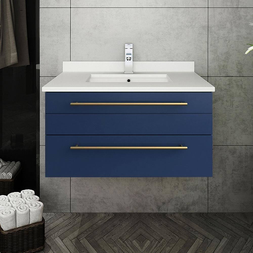 Espresso Wall Hung Undermount Bathroom Cabinet U721017