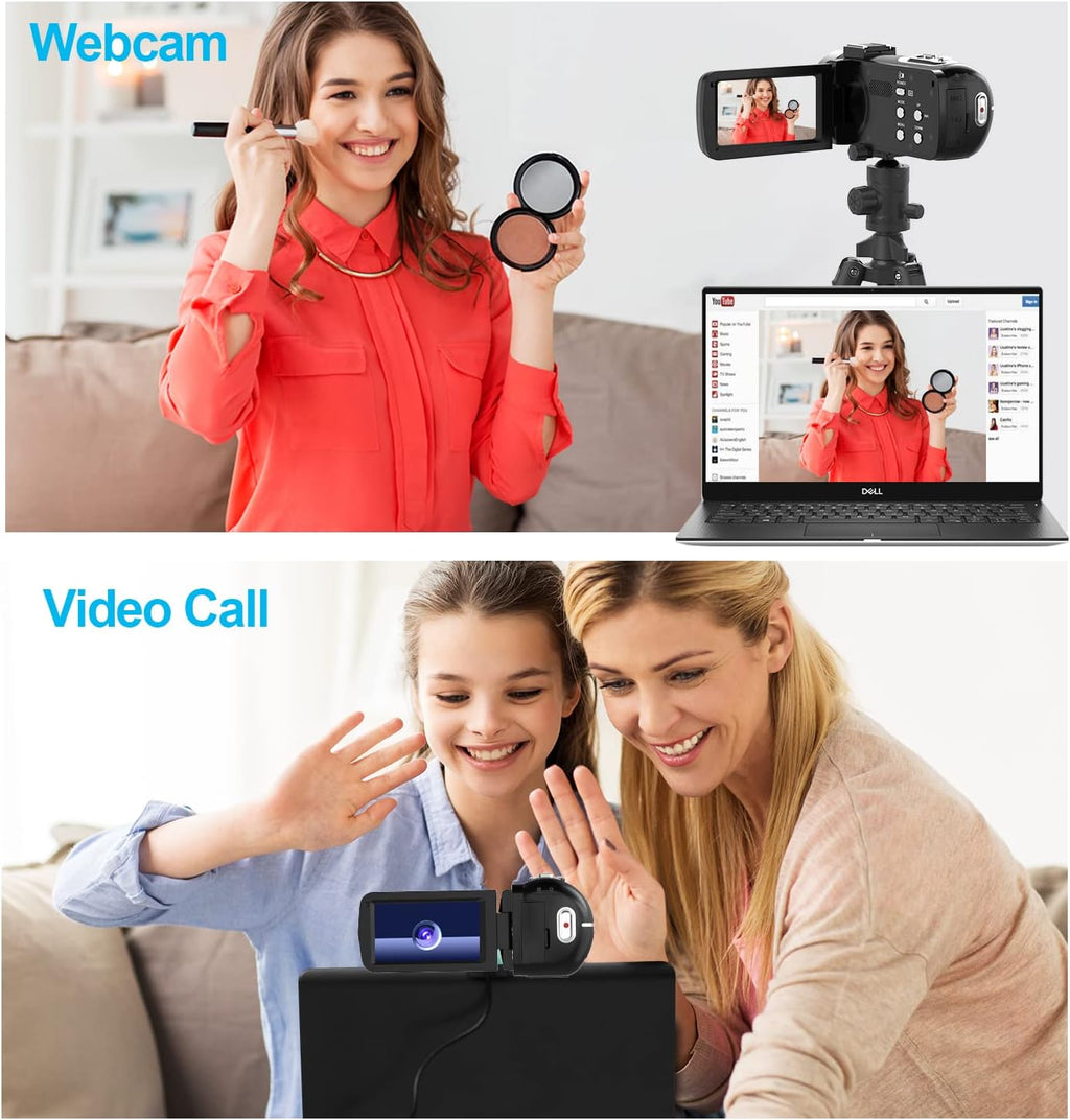 4K Camcorder with IR Night Vision and 18X Digital Zoom C702