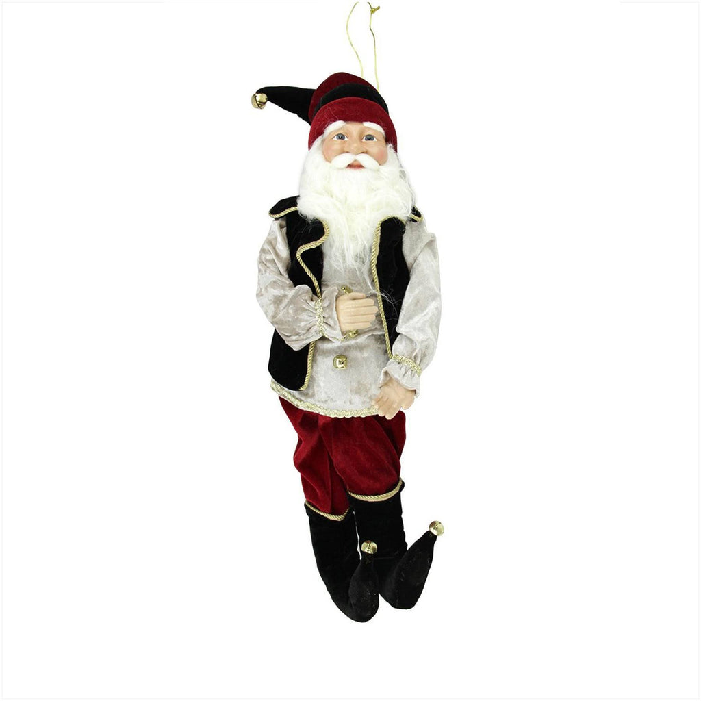 Black and Red Poseable Christmas Elf Figure T21493