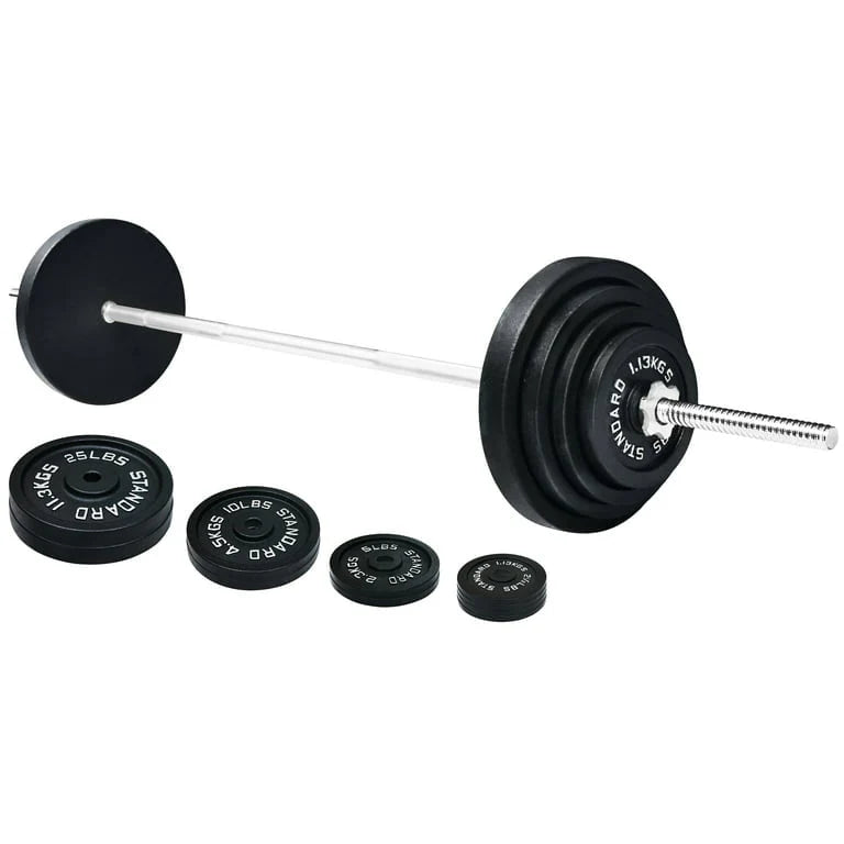 Cast Iron 100-Pound Barbell Set with Star Locks G768