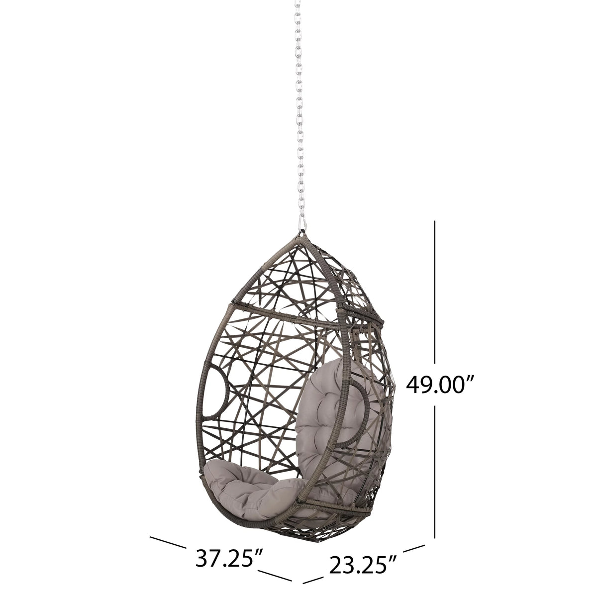 Gray Wicker Hanging Chair M6501