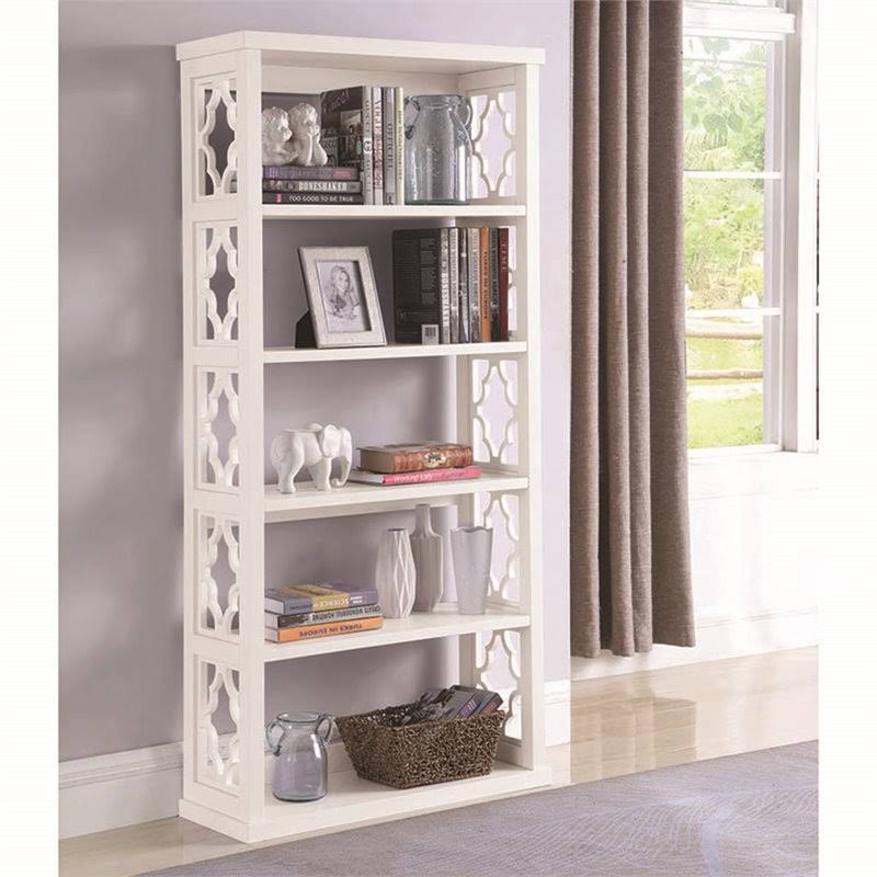White 5 Shelf Bookcase H97478