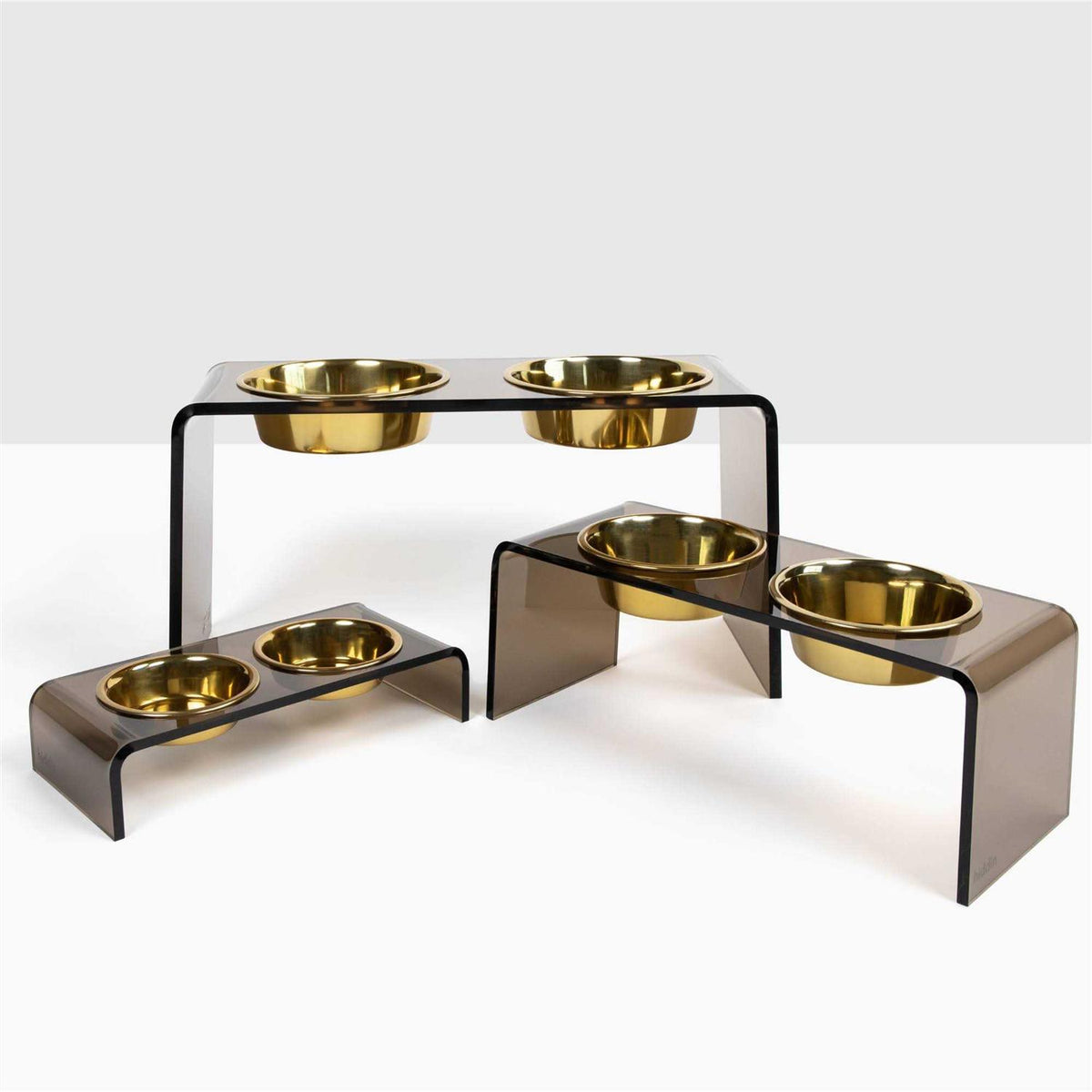 Acrylic Double Bowl Elevated Pet Feeder L234623