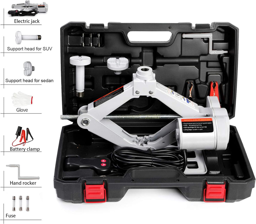 3 Ton 12v Scissor Lift Car Jack Pack of 2 U12006