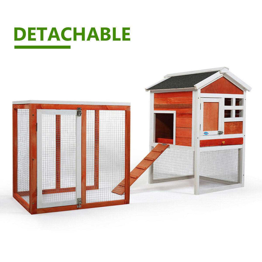 2-Story Wooden Rabbit Hutch O156