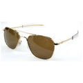 Gold Frame Amber Poly Lens 52mm Pilot Sunglasses L5522