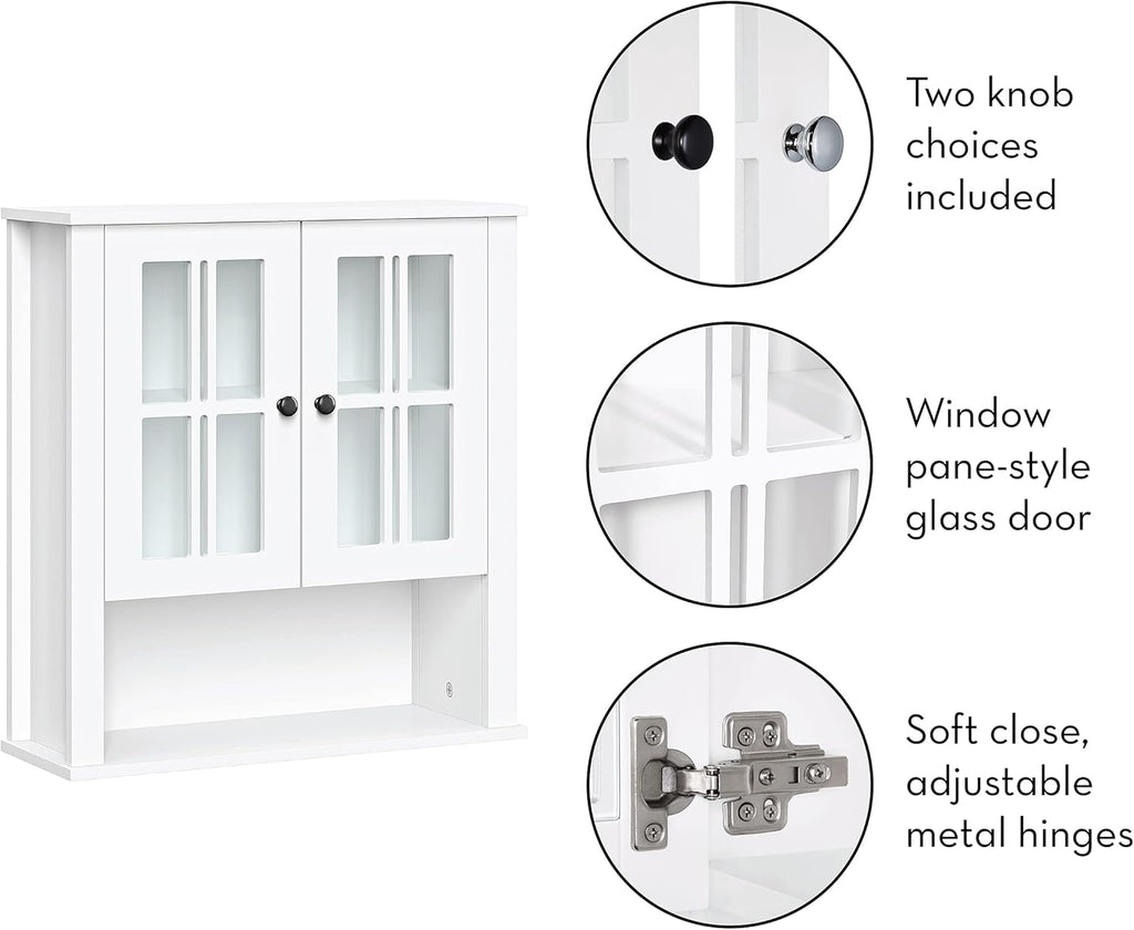 White Two Door Wall Cabinet I7556