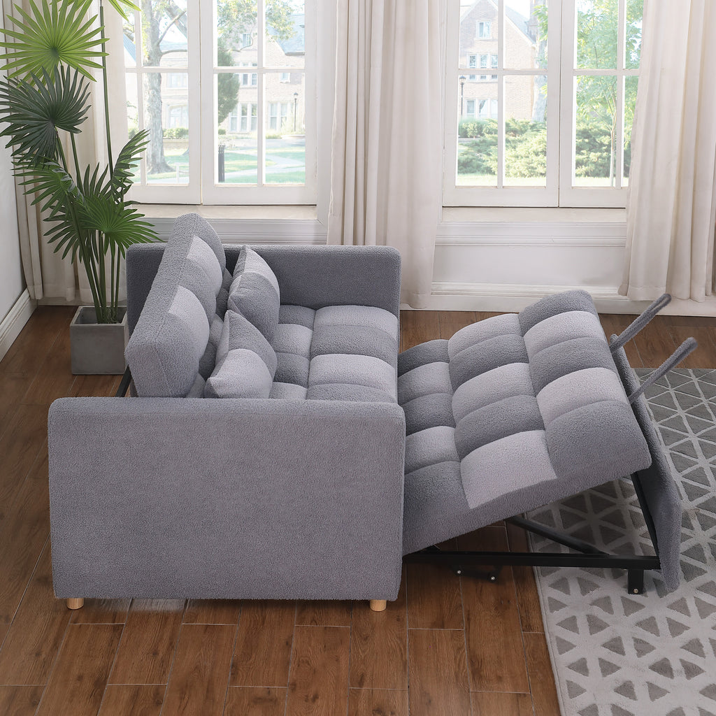 Gray Convertible Sofa Bed Couch K32134