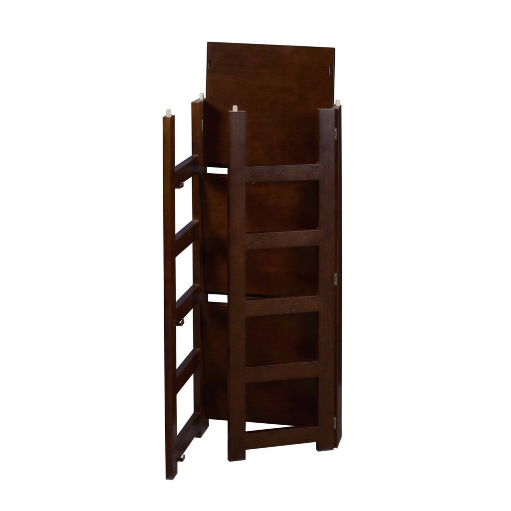 Mocha Walnut Square Folding Bookcase E1891