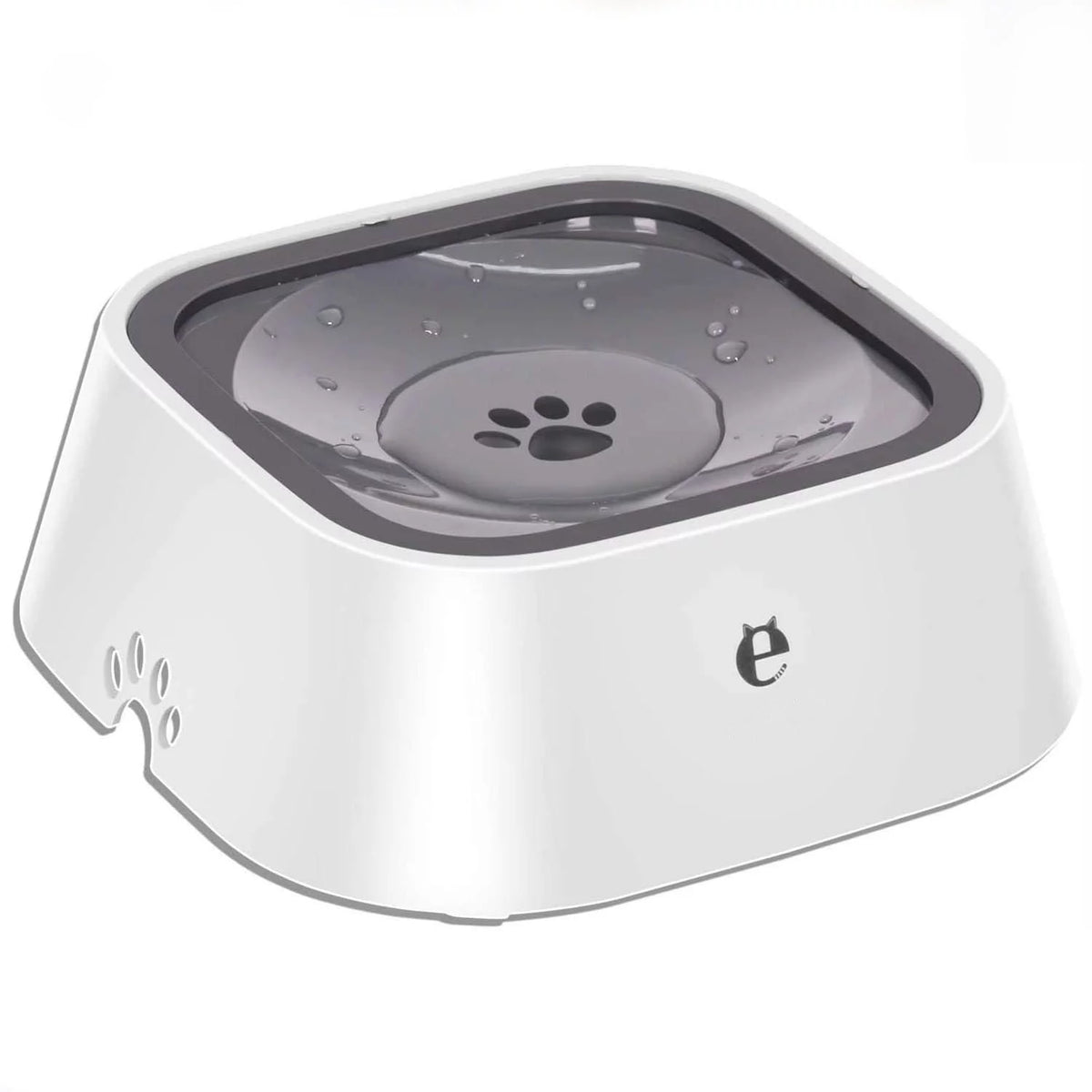 35OZ No-Spill Slow Water Feeder Dog Bowl GREY T7002