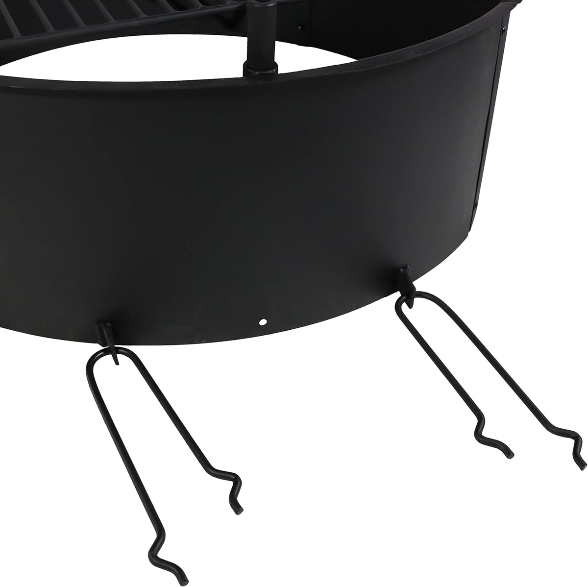 36 Inch Heavy Duty Steel Fire Pit with Cooking Grate and Fire Poker Y578