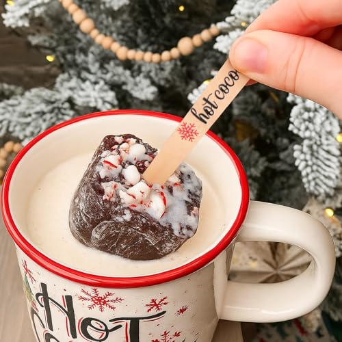 100 Set Christmas Disposable Wooden Spoons 5.5 Inches P652