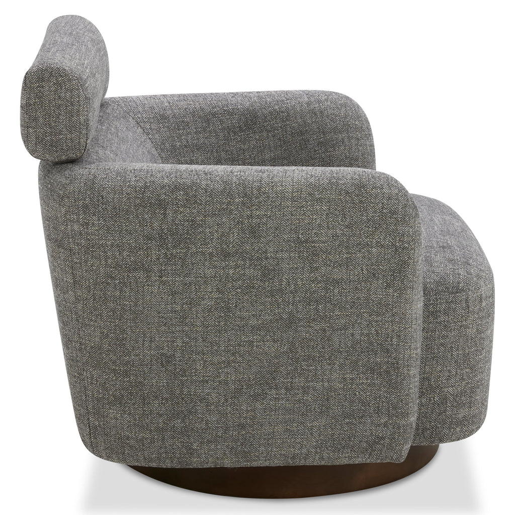 Swivel Accent Barrel Chair with Adjustable Backrest L5274
