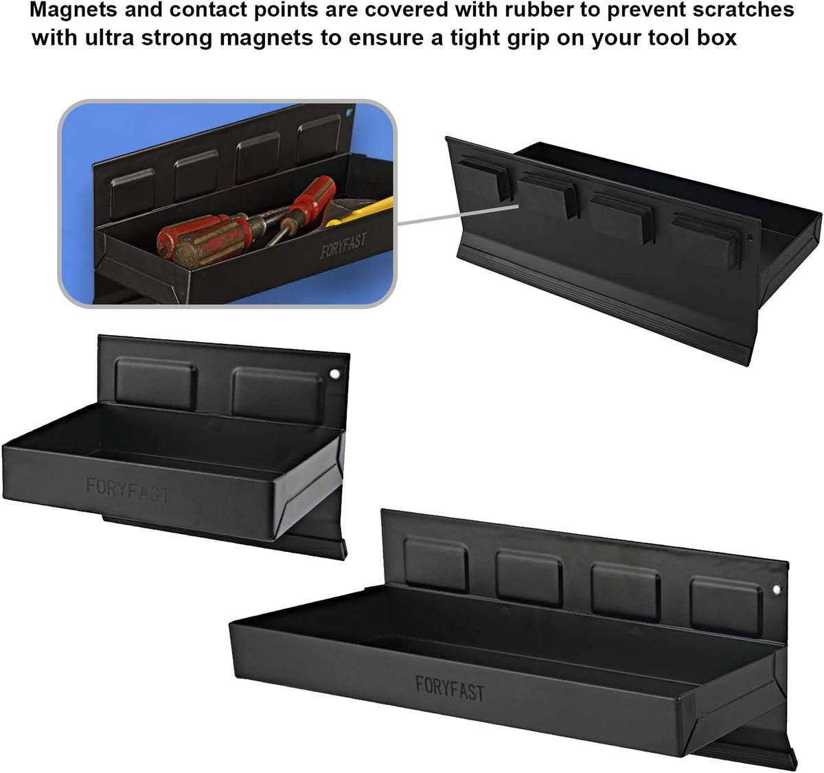 Magnetic Toolbox Tray Set and Holder 4-piece V1256