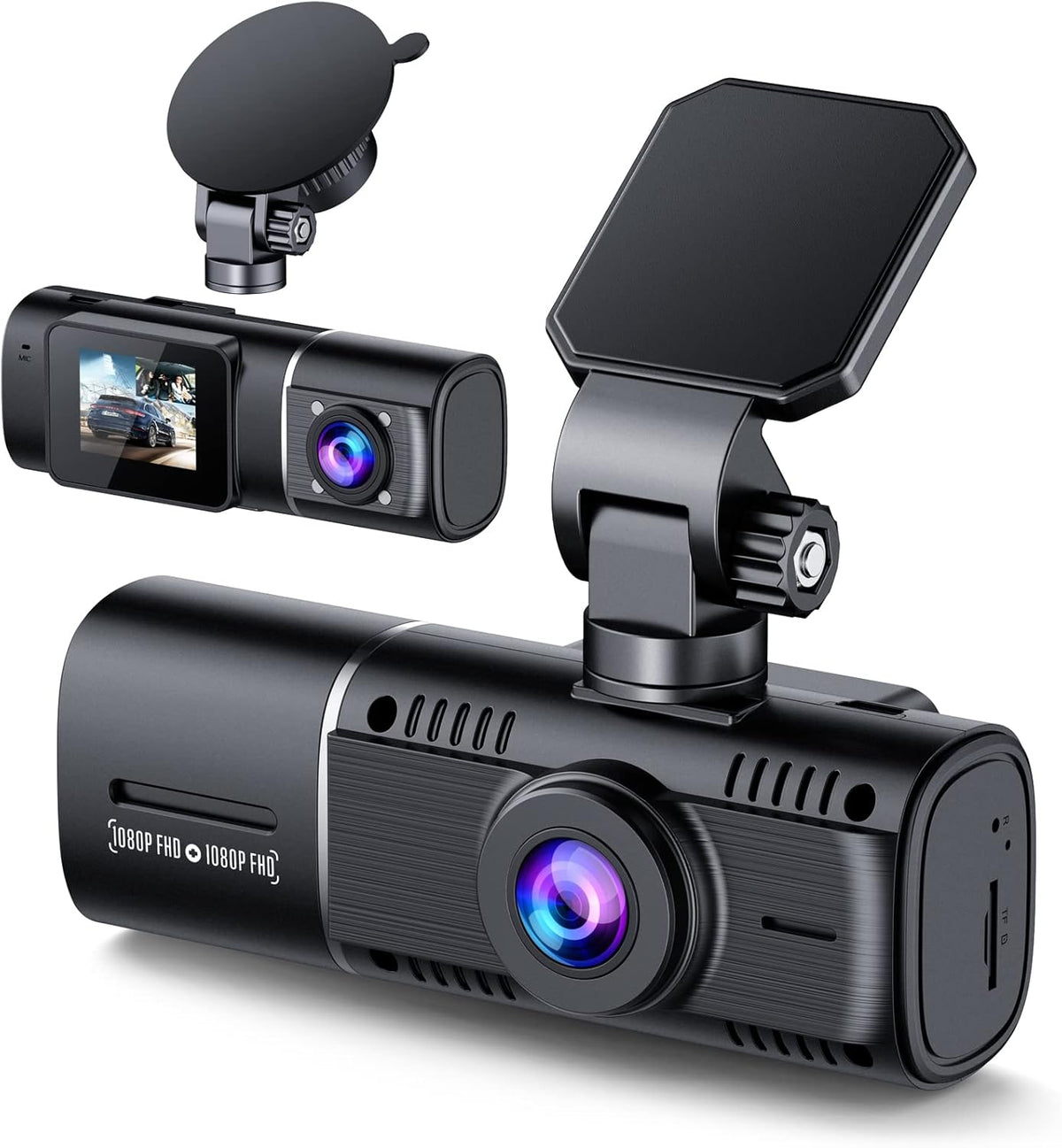 Dash Camera 1080P 1.5" Display 170° Wide Angle Motion Detection Pack of 2 M758388