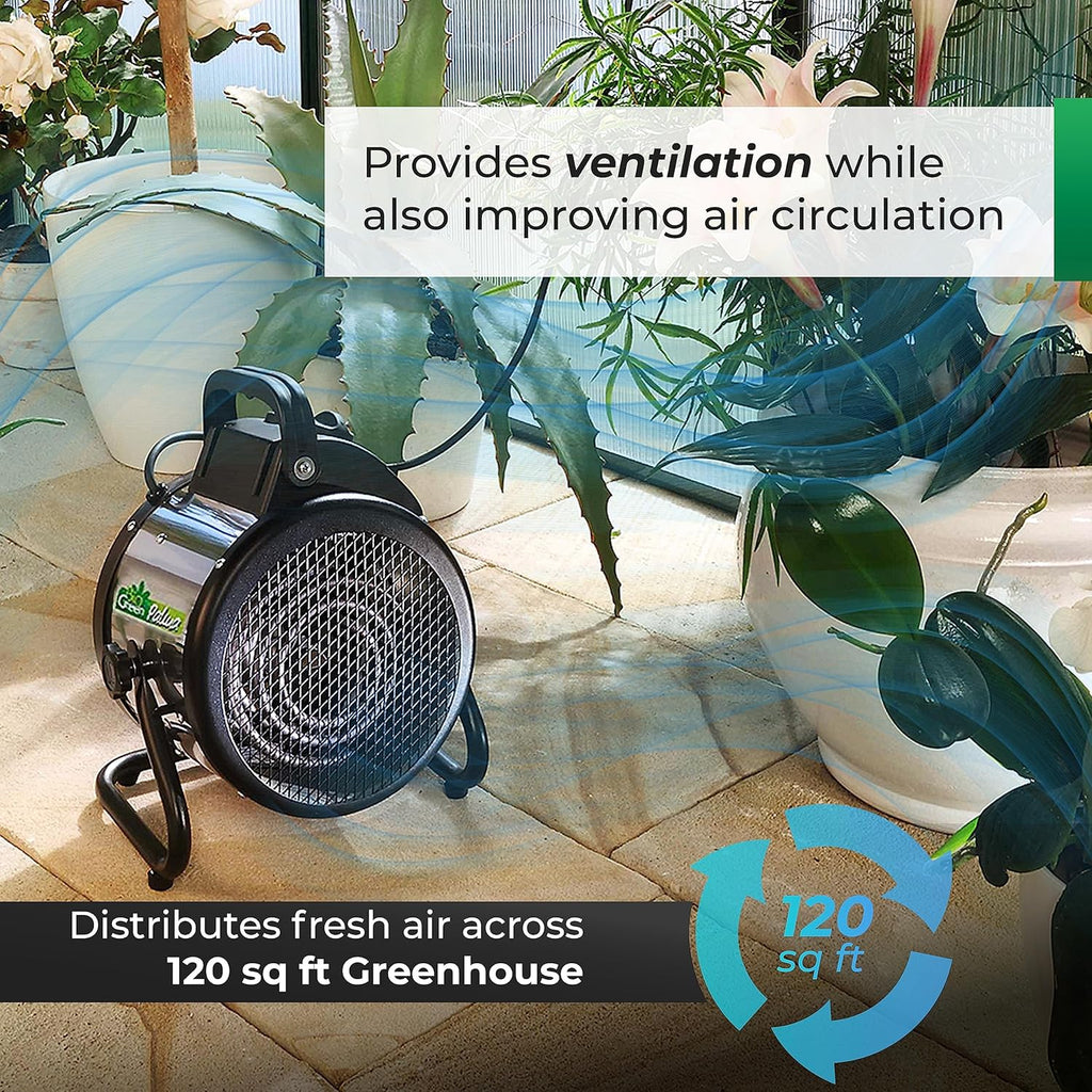 Greenhouse Heater with Thermostat - 11”x 8”x12.5" - 110v Heater N591900