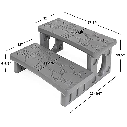Gray 2-Step Deck Steps F91287