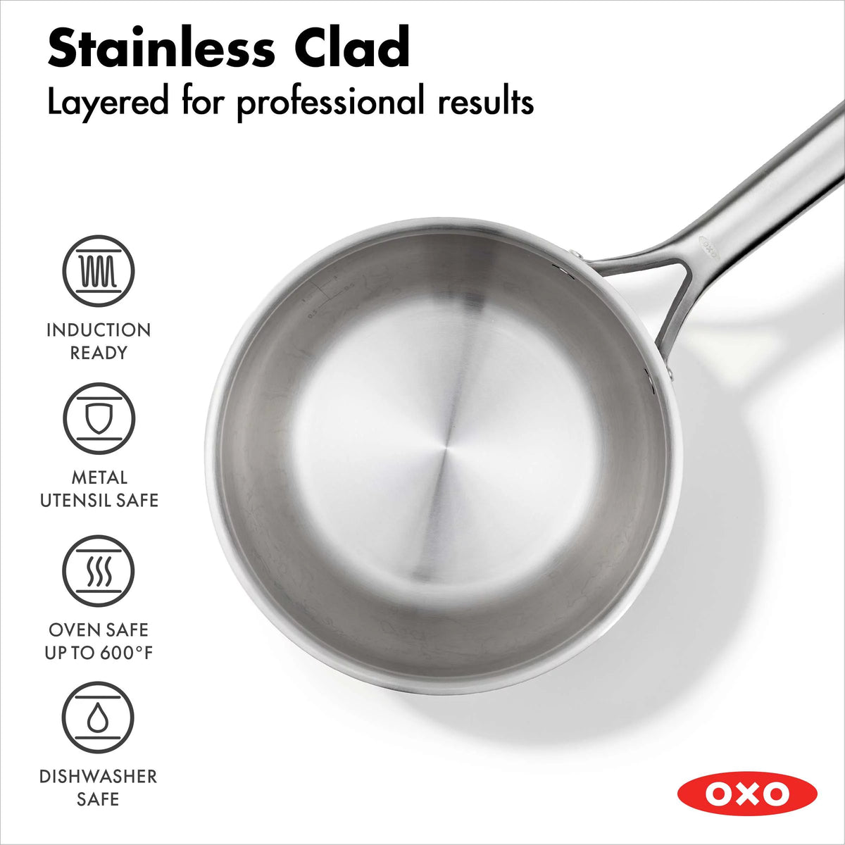 Tri-Ply Stainless Steel Chef's Pan Set F4714