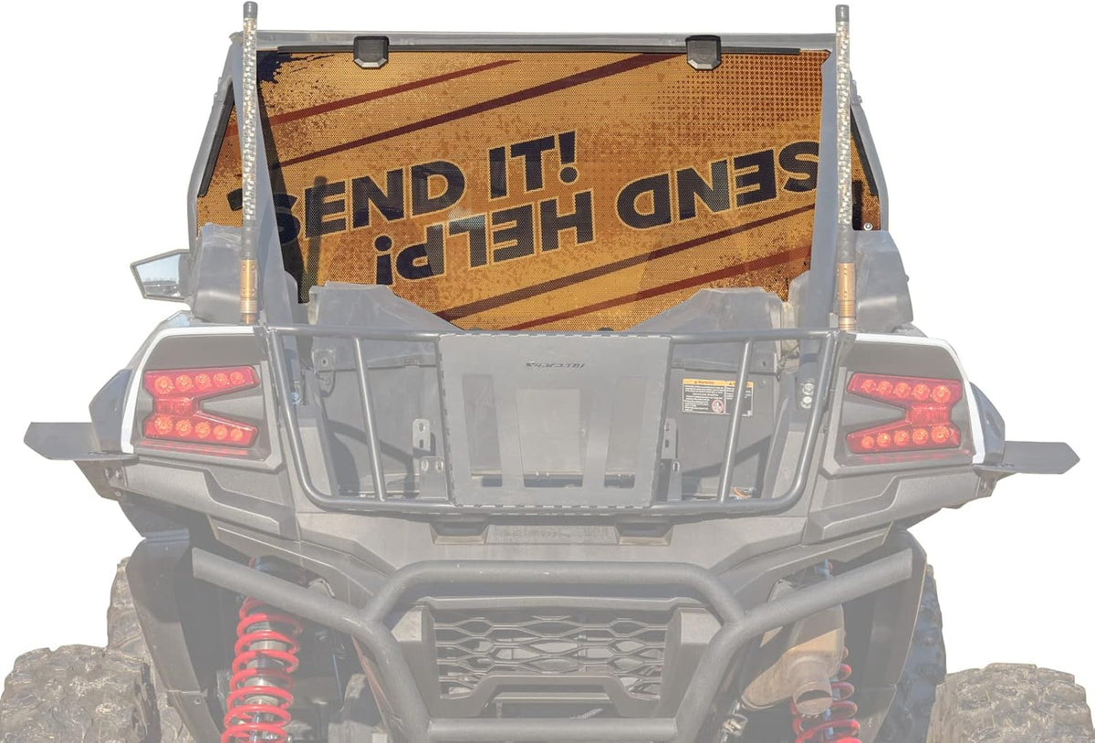 Rear Windshield 1/4 Thick Polycarbonate Lightly Tinted F187039