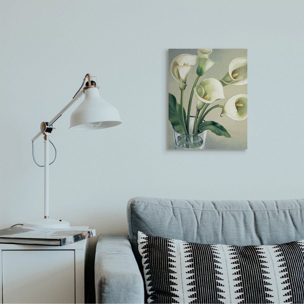Soft White Calla Lily Canvas Wall Art J9927