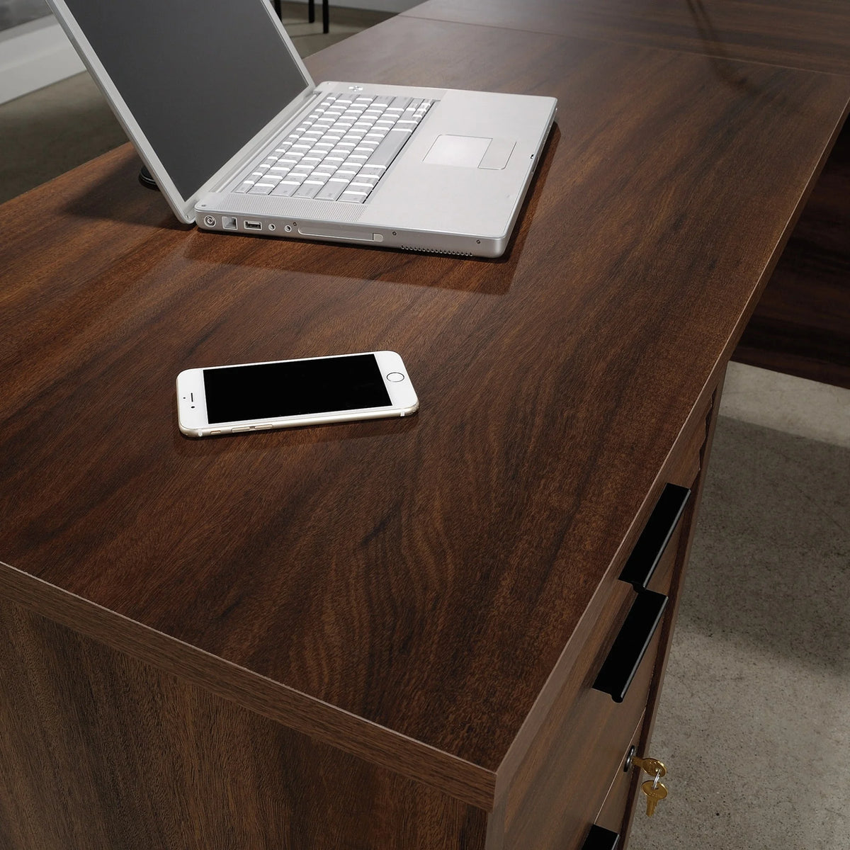 72" L-Shaped Engineered Wood Computer Desk K314