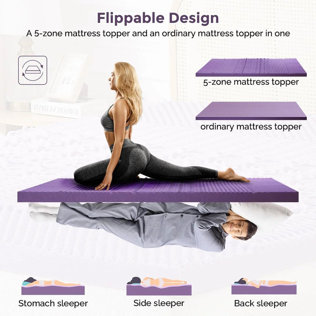 3 inch Full Size Memory Foam Mattress Topper W69879