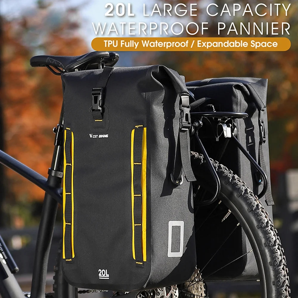 Expandable Bike Rear Storage Bag with Rack Trunk Bag C4301