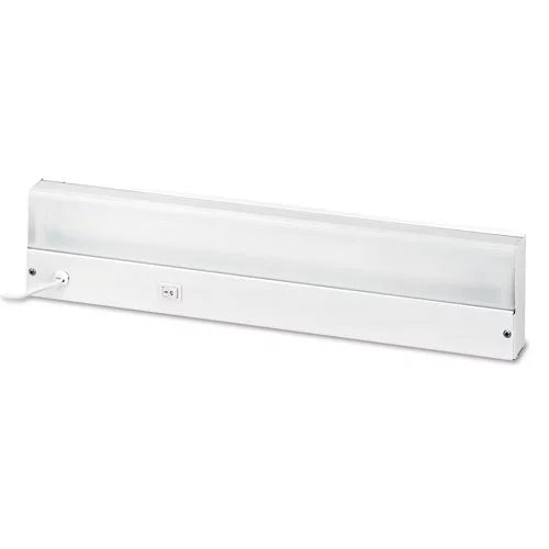 Under-Cabinet Fluorescent Fixture, Steel, White, Bundle of 2 Q16230