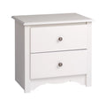 White 2 Drawer Nightstand N218