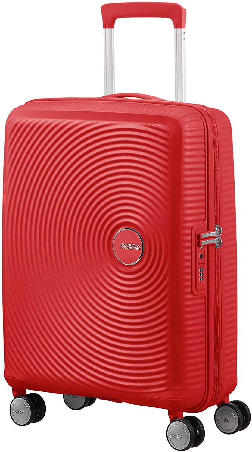 Coral Red Expandable Four-Wheel Cabin Suitcase 55cm F232