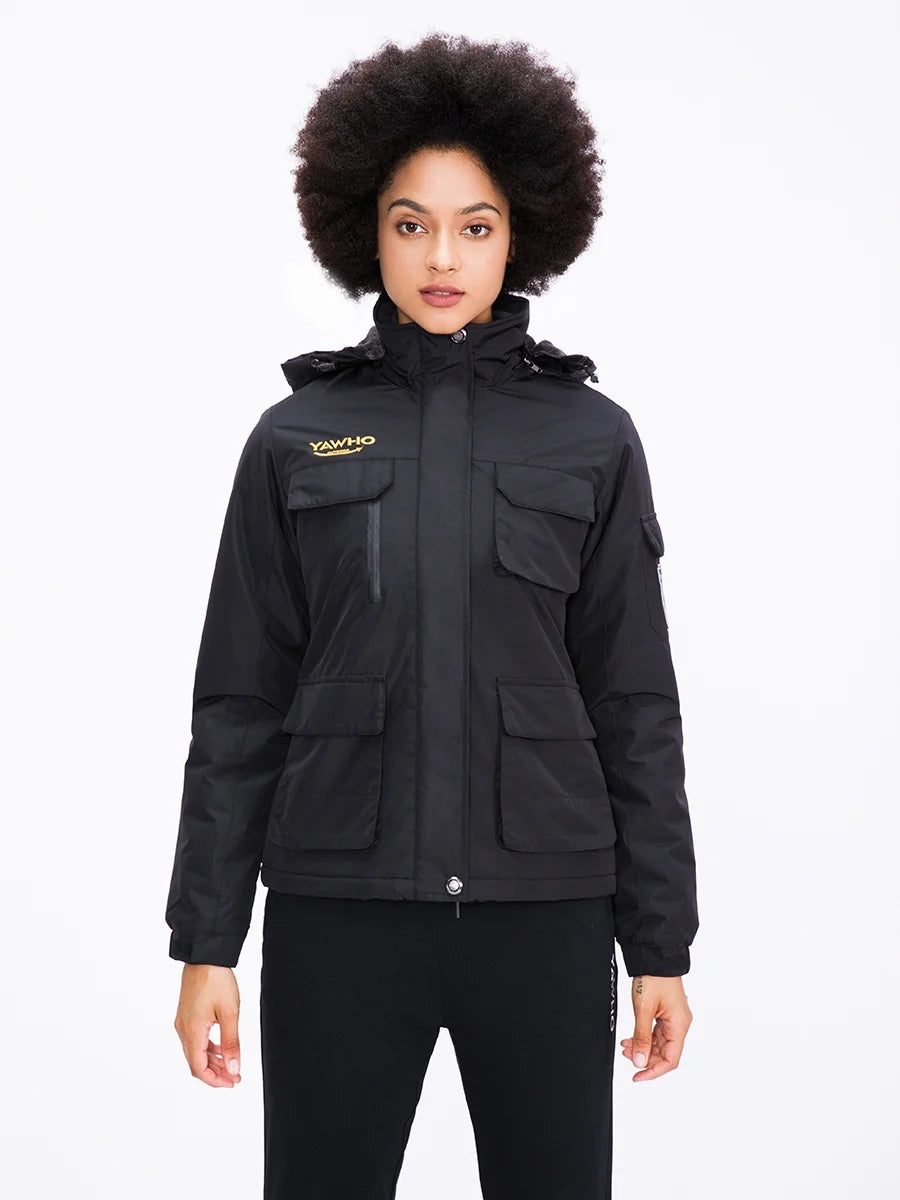Women's Ski Winter Jacket Windproof Waterproof Snowboarding Hooded Coat P187