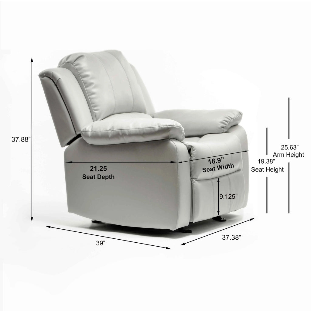 Genuine Leather Power Recliner Sofa W8155