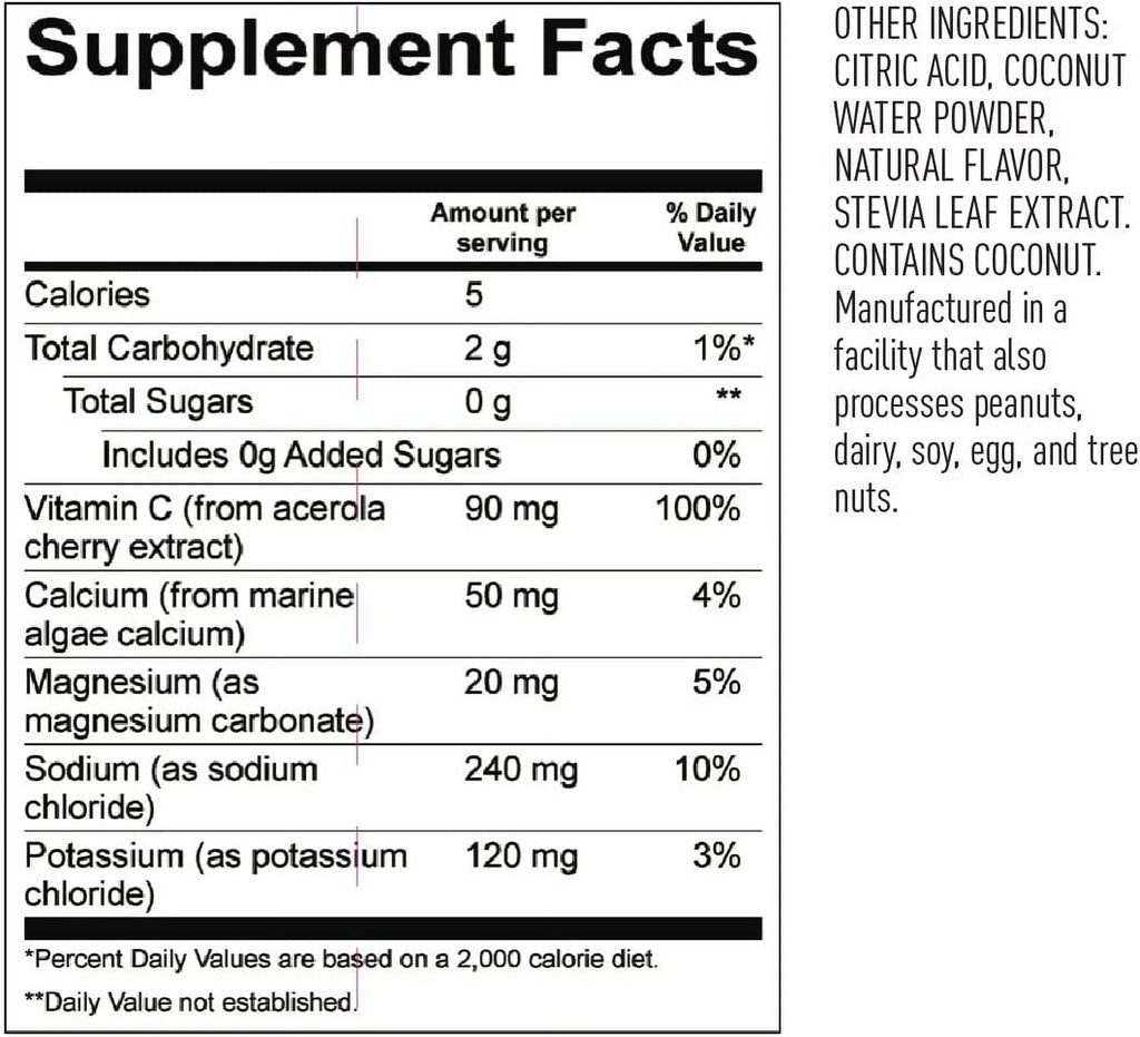 Plant-Based Electrolyte Hydration Powder, Lemon Lime, 4.9oz B760