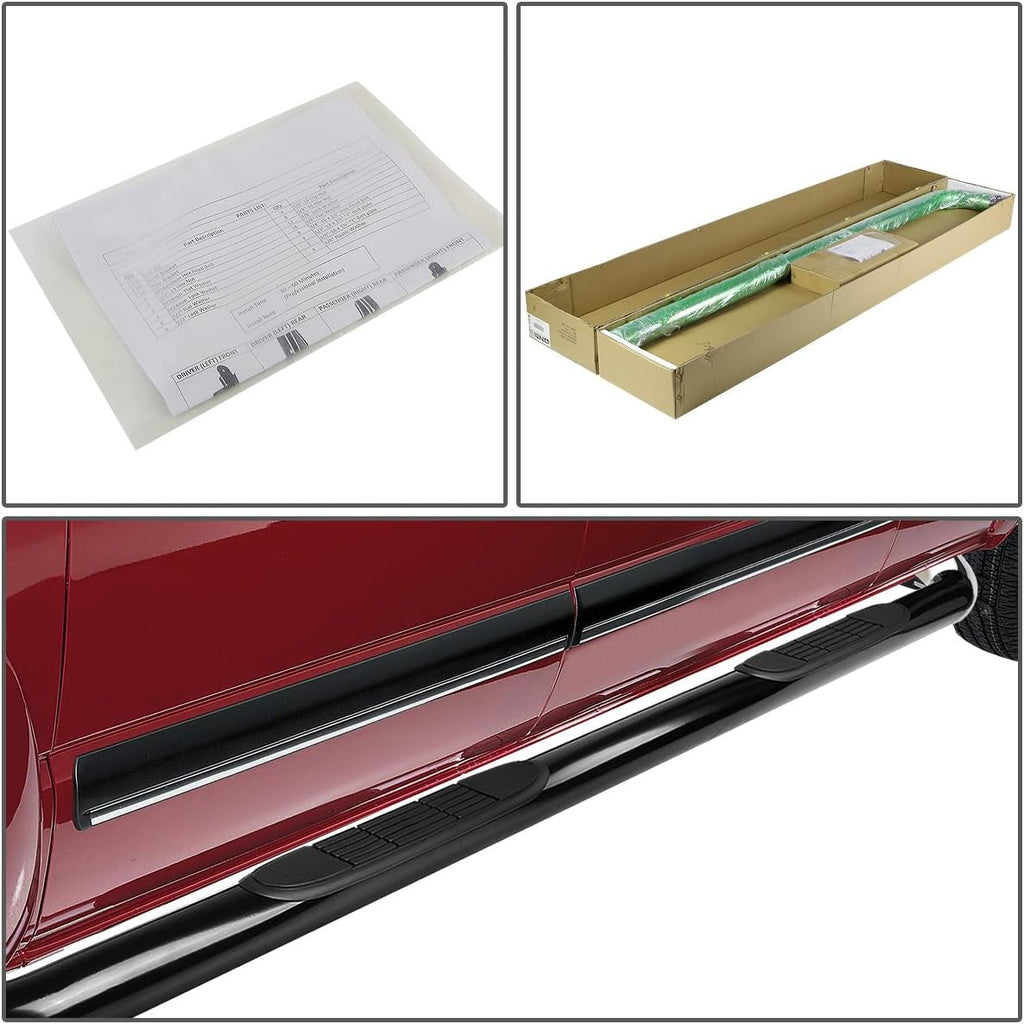 Stainless Steel Black Powdercoated Side Step Nerf Bar Running Boards T143