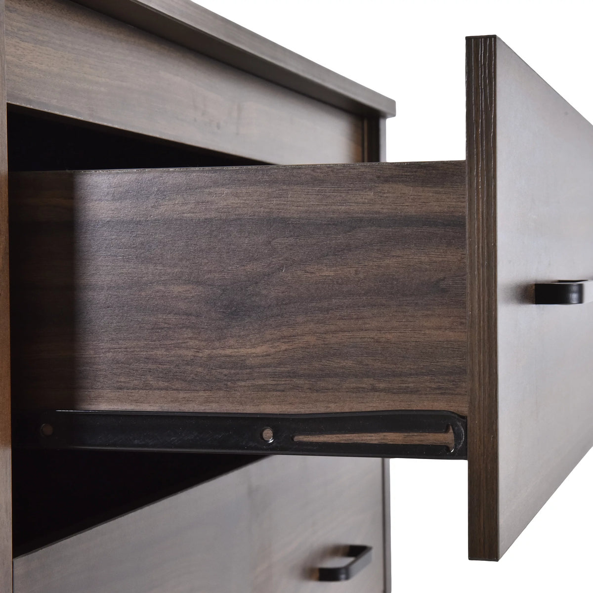 Medium Brown 5 Drawer Faux Wood Dresser C18736
