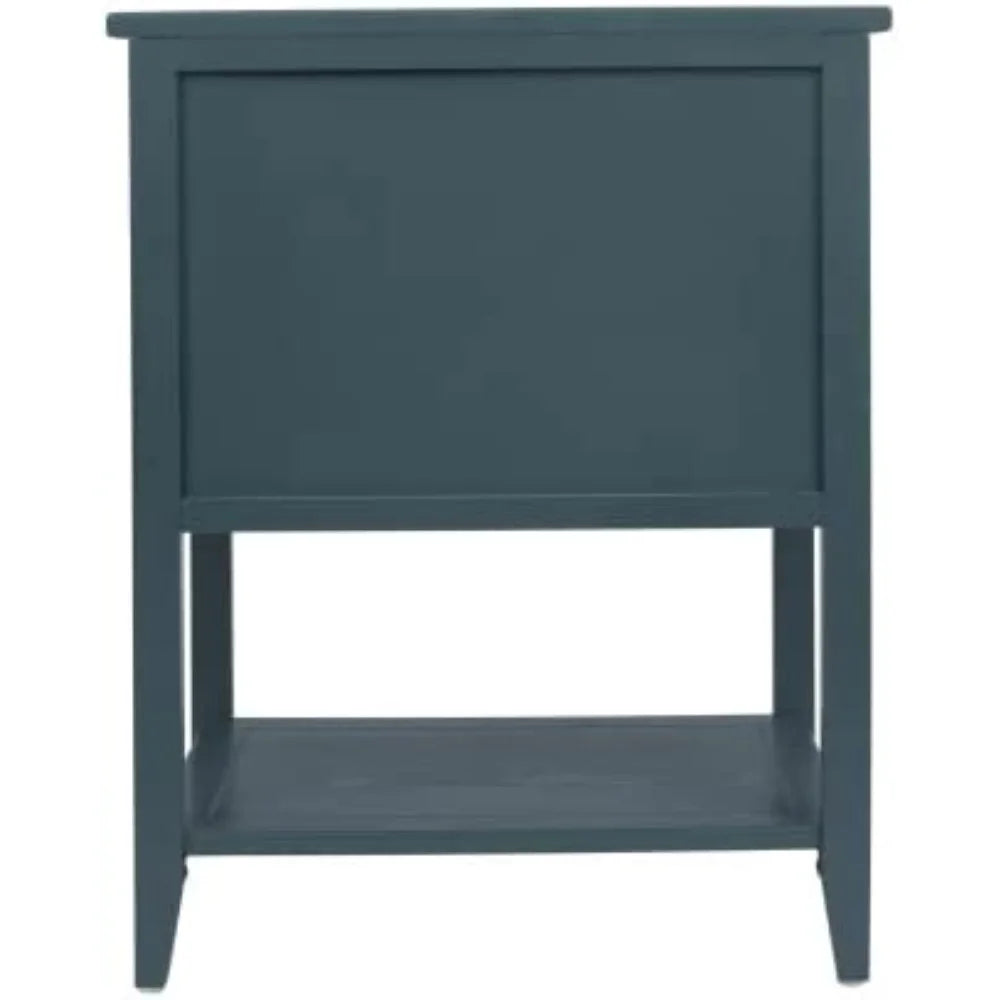 Natural Rattan 2 Drawer Side Table V399055