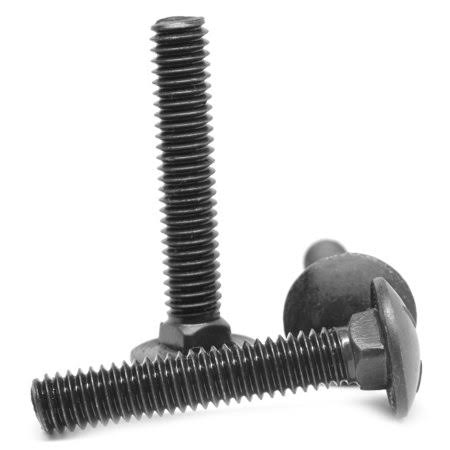 1/4 inch-20 x 1 inch Coarse Thread Grade 5 Carriage Bolt Medium Carbon Steel Black Oxide T9166