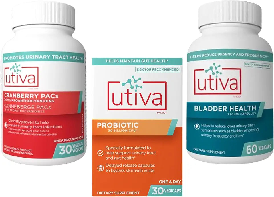 Cranberry PACs Supplement 30 Vegi Capsule + Probiotic 30 Delayed Release Vegi Capsule + Bladder Health 60 Capsule X31914