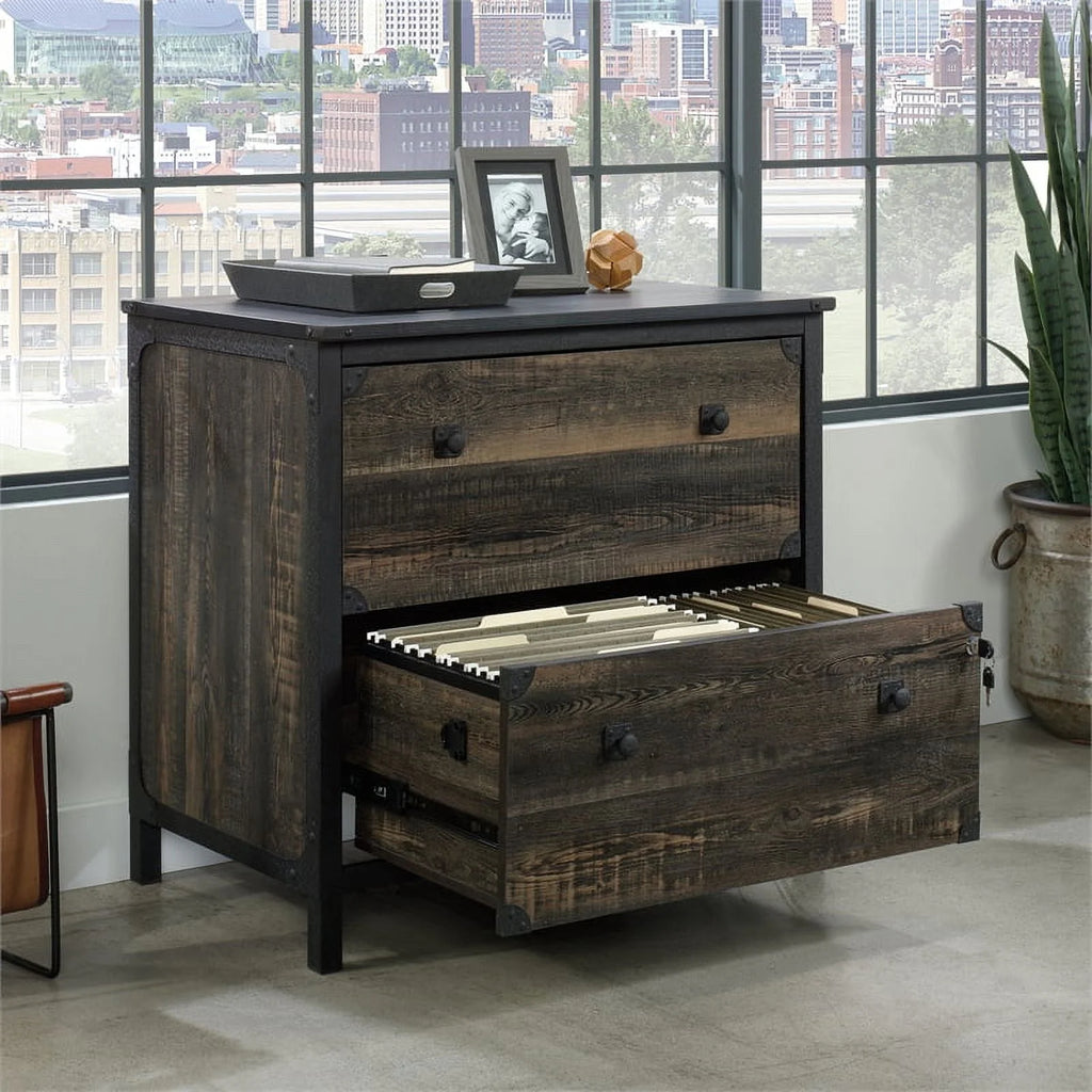 Carbon Oak Engineered Wood Metal Lateral File Y868