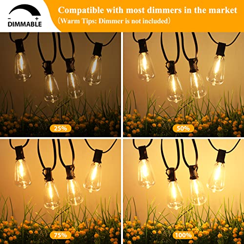 100FT Waterproof Dimmable LED Outdoor String Lights Y506