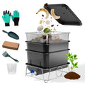 15L 3-Tray Worm Farm Composting Bin with Tool Set Z515