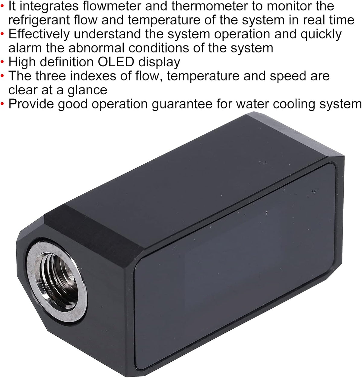 Inline PC Water Cooling Flow Meter OLED Display M33283