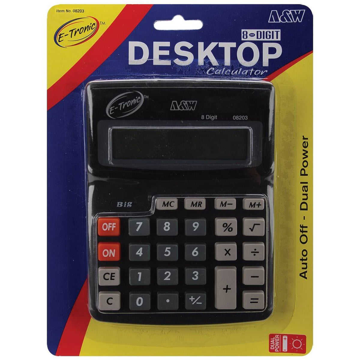 Desktop Calculator 8-Digit Dual Power S32026