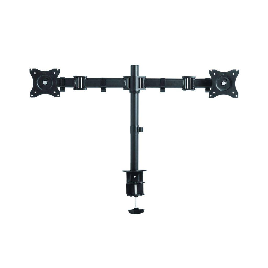 Black Height-Adjustable Standing Desk Converter with Dual Monitor Mount W1280