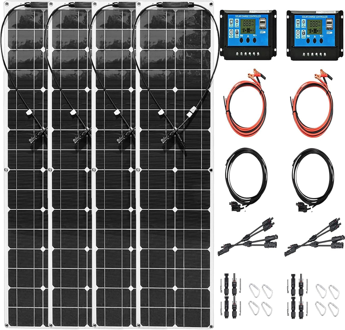 800W Flexible Monocrystalline Solar Panel Kit with 40A Controller V32969